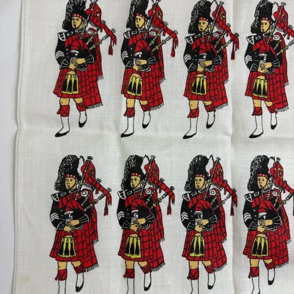 NWOT Ireland Irish Linen Tea Towel or Wall Handing  Pipes & Drums Reg.#7792